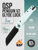 Нож QSP Penguin V2 Glyde Lock, Black, 14C28N, FRN Ice Cream Blue Handle, QS130GL-D2